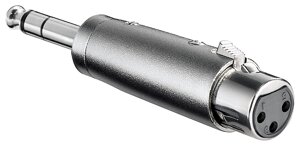 Перехідник аудіо Lucom XLR 3p-Jack 6.3mm F/M адаптер Stereo Zinc корпус + Cu Срібний (62.09.8259) в Дніпропетровській області от компании интернет-магазин "БЫТПРОМТОРГ"