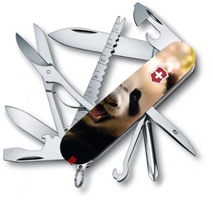 Складаний ніж Victorinox Fisherman Animal 91 мм 19 функцій Панда (1.4733.7_F1110pw)