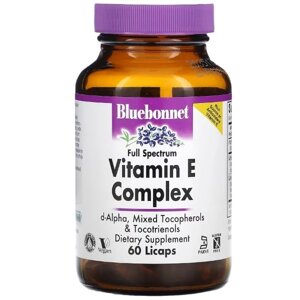 Вітамін E Bluebonnet Nutrition Full Spectrum Vitamin E Complex 60 Caps