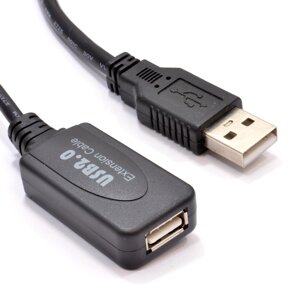 Подовжувач пристроїв активн Gutbay USB2.0 A M/F (Active)  5.0m AWG24+28 D=5.0mm Nickel Cu чорний (78.01.2807) в Дніпропетровській області от компании интернет-магазин "БЫТПРОМТОРГ"