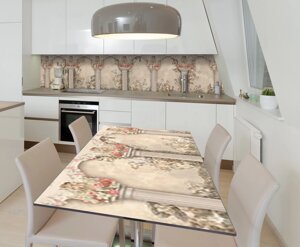 Наліпка 3Д виниловая на стол Zatarga «Вечная классика» 650х1200 мм для домов, квартир, столов, кофейн, кафе