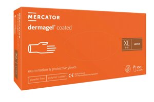 Рукавички латексні Mercator Medical Dermagel Coated XL Білі 100 шт (00-00000139) в Дніпропетровській області от компании интернет-магазин "БЫТПРОМТОРГ"