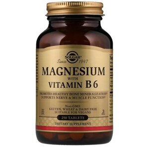 Мікроелемент Магній Solgar Magnesium with Vitamin B6 250 Tabs в Дніпропетровській області от компании интернет-магазин "БЫТПРОМТОРГ"