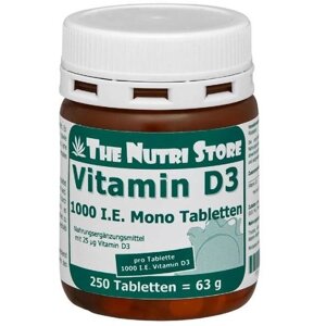 Вітамін D The Nutri Store Vitamin D3, 1000 UI 250 Tabs ФР-00000126 в Дніпропетровській області от компании интернет-магазин "БЫТПРОМТОРГ"