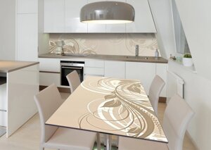 Наліпка 3Д виниловая на стол Zatarga «Нежная классика» 600х1200 мм для домов, квартир, столов, кофейн, кафе