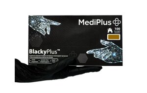 Рукавички нітрилові MediPlus BlackyPlus XS Чорні 100 шт (00-00000124)