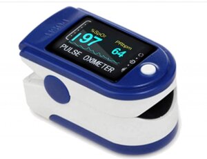 Пульсоксиметр Pulse Oximeter Healer AD807 електронний на палець Синій