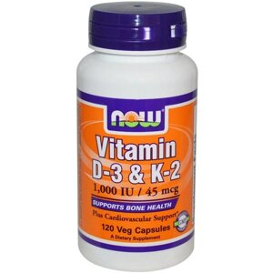 Комплекс Вітамін D3+K2 NOW Foods Vitamin D-3 & K-2 120 Veg Caps в Дніпропетровській області от компании интернет-магазин "БЫТПРОМТОРГ"