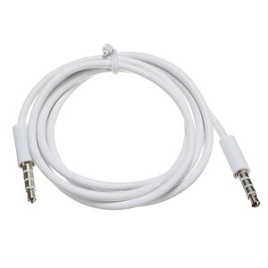 Кабель аудіо Lucom Jack 3.5mm 4pin M/M 1.0m OFC AUX Білий (62.09.8314) в Дніпропетровській області от компании интернет-магазин "БЫТПРОМТОРГ"