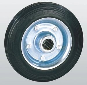 Колеса SNB із чорної гуми з роликовим підшипником 200 мм (10-200х50-R)