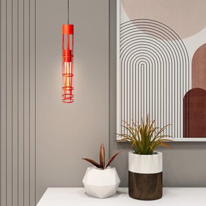 Світильник підвісний MSK Electric Flow у стилі лофт під лампу Е27 червоний NL 6040 RD