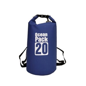 Водонепроникна сумка рюкзак гермомішок з шлейкою на плече Ocean Pack 20 л Blue (55358215391) в Дніпропетровській області от компании интернет-магазин "БЫТПРОМТОРГ"