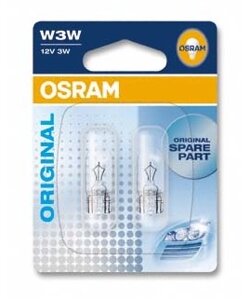 Автолампа ук. OSRAM 2821-02B W3W 12V W2.1X9.5D 10X2 Blister