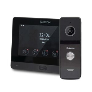 Комплект Wi-Fi відеодомофонa 7 BCOM BD-760FHD/T Black з підтримкою Tuya Smart і BT-400FHD Black