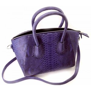 Жіноча сумка Piton Bags зі шкіри пітона 37х37х17 см Синя (DN32671A) в Дніпропетровській області от компании интернет-магазин "БЫТПРОМТОРГ"