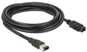 Кабель відео-сигнальний Delock FireWire 9p-6p M/M  3.0m AWG24+28 D=6.0mm 400Mbps чорний (70.08.2597) в Дніпропетровській області от компании интернет-магазин "БЫТПРОМТОРГ"