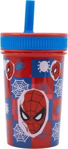 Стакан для дітей із силіконовою трубочкою 465 мл Stor Spider-Man (74786)