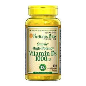 Вітамін D Puritan's Pride Vitamin D3 1000 IU 100 Softgels