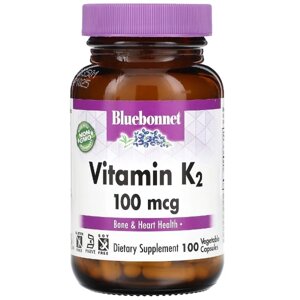 Вітамін K Bluebonnet Nutrition Vitamin К2 100 mcg 100 Caps в Дніпропетровській області от компании интернет-магазин "БЫТПРОМТОРГ"