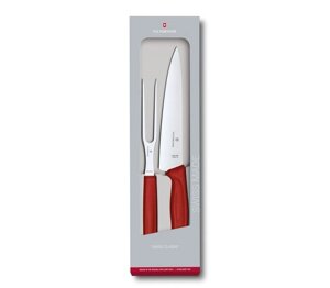 Кухонний набір ножів Victorinox SwissClassic Carving Set Червоний (6.7131.2G) в Дніпропетровській області от компании интернет-магазин "БЫТПРОМТОРГ"