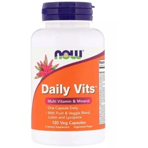 Вітамінно-мінеральний комплекс NOW Foods Daily Vits 120 Veg Caps NF3776