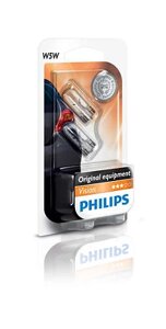 Автолампа ук. PHILIPS 12961B2 W5W 12V 5W W2, 1X9, 5d