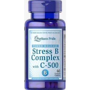 У комплекс Puritan's Pride Stress Vitamin B-Complex with Vitamin C-500 Timed Release 60 Caplets в Дніпропетровській області от компании интернет-магазин "БЫТПРОМТОРГ"