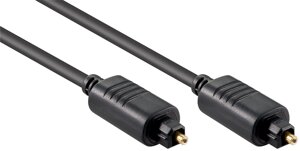 Кабель аудіо оптичний Delock Toslink 2.0m D=5.0mm Optical S/PDIF чорний (70.08.2888)