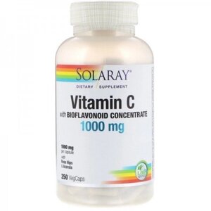 Вітамін C Solaray Vitamin C with Bioflavonoid Concentrate 1000/50 mg 250 Veg Caps