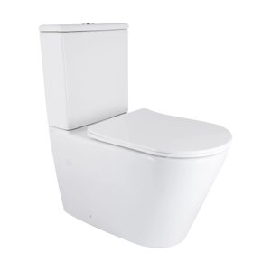 Унітаз підлоговий Qtap Vlasta Ultra Quiet безобідковий з сидінням Soft-close WHITE QT28228300W в Дніпропетровській області от компании интернет-магазин "БЫТПРОМТОРГ"