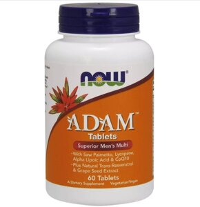 Вітамінно-мінеральний комплекс NOW Foods ADAM, Superior Men's Multi 60 Tabs