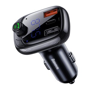 FM-трансмітер модулятор Baseus S-13 Bluetooth 5.0 c функцією зарядки (Чорний, 2xUSB, 1xType-C) в Дніпропетровській області от компании интернет-магазин "БЫТПРОМТОРГ"