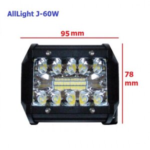 Світлодіодна фара AllLight J-60W EPISTAR spot 9-30V