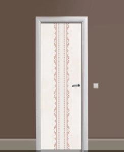 Наліпка на двері Zatarga «Фігурний бордюр» 650х2000 мм вінілова 3Д Наліпка декор самоклеюча