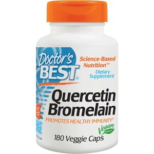 Кверцетин та Бромелайн, Quercetin Bromelain, Doctor's Best, 180 капсул