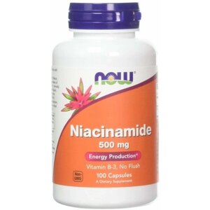 Ніацин NOW Foods Niacinamide 500 mg 100 Caps