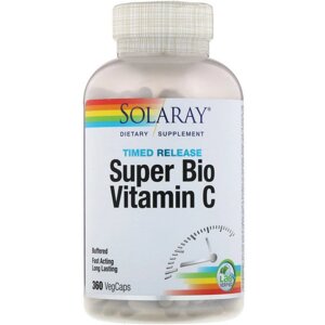 Вітамін C Solaray Super Bio Vitamin C, Timed Release 360 Veg Caps SOR-04462