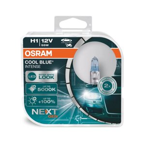 Комплект галогенових ламп Osram H1 12V 55W P14.5s Cool Blue Intense Next Gen 2 шт (64150CBN-HCB)