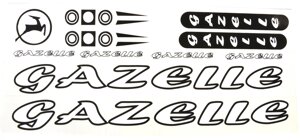 Наклейка Gazelle на раму велосипеда Білий (NAK047)
