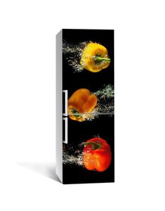 Наліпка на холодильник Zatarga «Болгарський перець» 600х1800 мм вінілова 3Д Наліпка декор на кухню