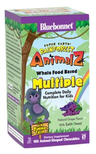 Мультивітаміни для дітей Bluebonnet Nutrition Rainforest Animalz Смак Винограду 180 жувальних цукерок в Дніпропетровській області от компании интернет-магазин "БЫТПРОМТОРГ"