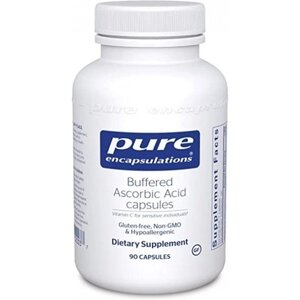 Вітамін C Pure Encapsulations Buffered Ascorbic Acid 670 mg 90 Caps