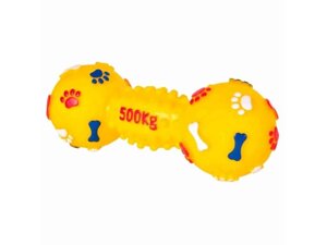Іграшка Гантель для собак з пискавкою 19 см (вініл, кольори в асортименті) ТМ Trixie
