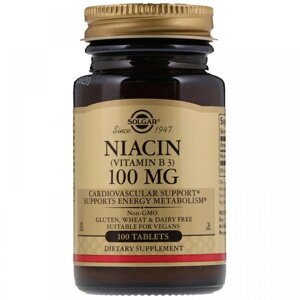 Ніацин Solgar Niacin (Vitamin B3) 100 mg 100 Tabs