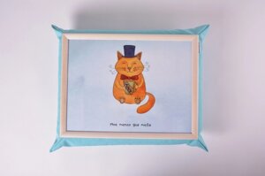 Піднос на подушці Mine Mr. Cat Блакитний (112751)