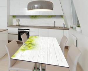 Наліпка 3Д виниловая на стол Zatarga «Деревенская стена» 600х1200 мм для домов, квартир, столов, кофейн, кафе