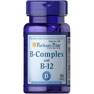 У комплекс Puritan's Pride Vitamin B-Complex And Vitamin B-12 90 Tabs