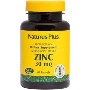 Мікроелемент Цинк Nature's Plus Zinc 30 mg 90 Tabs NTP3641 в Дніпропетровській області от компании интернет-магазин "БЫТПРОМТОРГ"