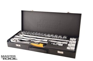 Набір торцевих насадок MASTERTOOL PROFI CrV 1/2" 10-32 мм тріскачка 72Т 24 шт металевий кейс 78-4124 в Дніпропетровській області от компании интернет-магазин "БЫТПРОМТОРГ"