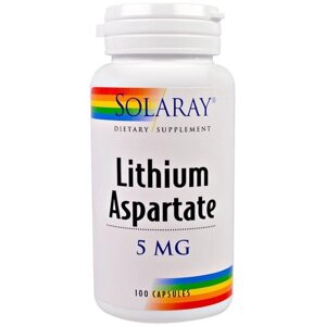 Мікроелемент Літій Solaray Lithium Aspartate 5 mg 100 Caps SOR-04599 в Дніпропетровській області от компании интернет-магазин "БЫТПРОМТОРГ"